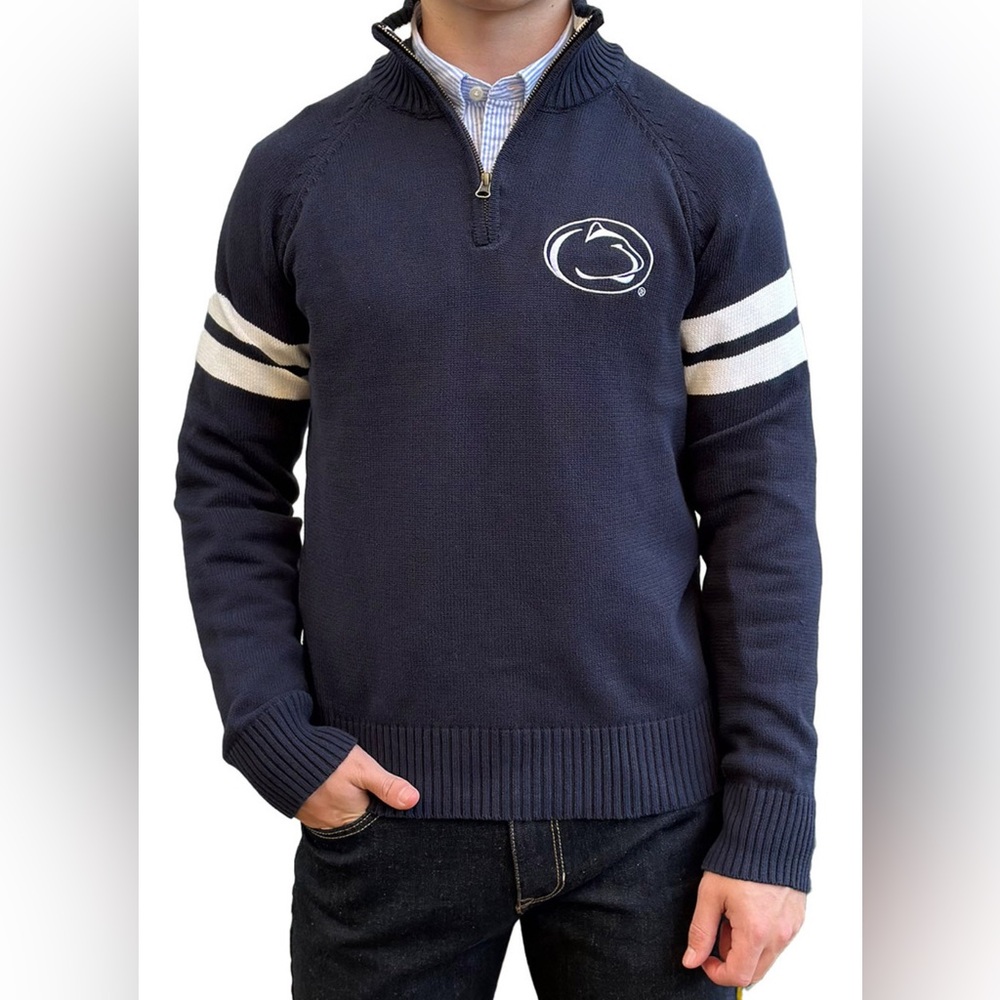 Penn State Nittany Lions Quarter Zip Sweater Men’s XL Bruzer Large Logo